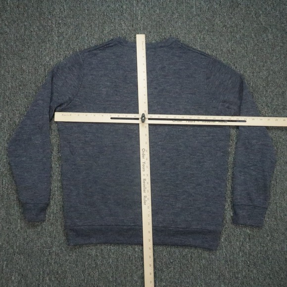 Mizzen Main Sweater‎ Mens Medium Blue Trim Fit Pullover Crew Neck Jumper - Picture 5 of 8